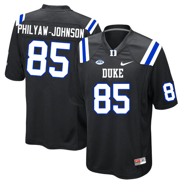 Men #85 Damond Philyaw-Johnson Duke Blue Devils College Football Jerseys Sale-Black - Click Image to Close